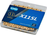 KMC X11SL-Glod 11 Speed Bicycle Chain - 1/2 x 11/128 inch, 118 Links 96457468