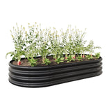 Raised Garden Bed Outdoor, Oval Large Metal Raised Planter Bed for for Plants, Vegetables, and W840102508
