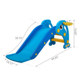 ZNTS 3 in 1 Kids Climber and Slide, Toddler Play Set with Basketball Hoop and Ball, Indoor Outdoor W2181P154974