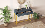 TREXM Modern Sleek Console Table Two Drawers with Stripe Design for Living Room and Entryway N715P201976E