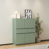 ZNTS Green wooden storage cabinet with 4 doors and 2 drawers W1320P191445