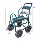 ZNTS Garden Hose Reel Cart - 4 Wheels Portable Garden Hose Reel Cart with Storage Basket Rust Resistant 19822772