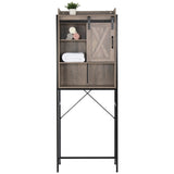 ZNTS FCH Retro Style MDF With Triamine Iron Frame Sliding Door Three-Layer Rack Bathroom Cabinet 54703194