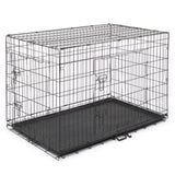 ZNTS 48" Pet Kennel Cat Dog Folding Steel Crate Animal Playpen Wire Metal 17814594