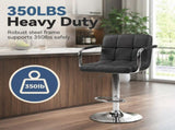 2-Pack Bar Stools, PU Leather Adjustable Swivel/ Arms Barstools, Hydraulic Kitchen Counter 44146923