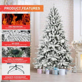 ZNTS PVC&PE Flocking Tree Environmentally Friendly Fireproof Artificial Christmas Flocked Tree 42144158