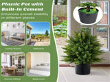 2-Pack 21.5" Artificial Topiary Ball Tree - Realistic Cedar Balls, PE/PVC Material, Green 71031638