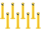 Safety Bollard Post, 36 Inch Height Steel Bollards, 3.5 Inch Diameter Parking Bollard, Yellow Powder 64941043