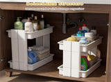 4-Tier DIY Rolling Storage Cart, 15.5" 9" 40.5" with Detachable Ventilated Trays for Kitchen & 45605880