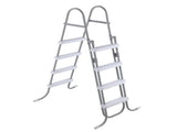 4 Steps 52in Pool Ladder Iron Grey Frame White Steps Safety Ladder 37309487