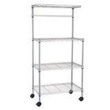 ZNTS 4 Layer Adjustable Kitchen Bakers Rack Shelf Microwave Oven Stand Storage Cart 98841102