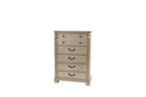 Antique Silver 1pc Chest Of Drawers Storage Bedroom Furniture Traditional Classic Style Chest B011P238882