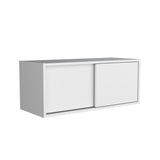Note 32"W x 13" H Wall Cabinet with Sliding Doors , Wall Shelf, Storage Cabinet, Bedroom, Office, B070P238867