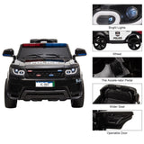 ZNTS 12V Kids Police Ride On Car Electric Cars 2.4G Remote Control, LED Flashing Light, Music & Horn. 80051466