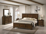 Maderne Traditional Wood Panel Bed with Dresser, Mirror, Two Nightstands, King size T2574P204889