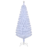 7 FT Pre-lit Christmas Tree, Artificial Fiber Optic Christmas Tree with Lighted Top Star and 280 10439444