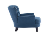 Mirod Vintage-Inspired Upholstered Lounge Chair with Nailhead Trim ,Solid Wood Legs for Stability N760P253374V