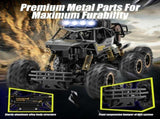 2026 2 Batteries 110 46cm Rock Crawler Rechargeable Off Road Truck 6WD , Metal Shell LED Headlights 18308485