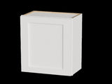 21" White Shaker Solid Wood Singel door Wall Cabinet, 2 adjustable shelves, softclose hinges, RTA W5662P465990