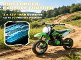 Green 24V 350W Electric Dirt Bike - Twist Grip Throttle up to 15 MPH Speed Limit Ideal for Ages 13 51782273