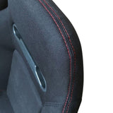 2pcs Left Right Reclinable Sports Bucket Racing Seats Red Stitch Black Cloth 01924813