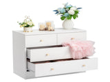 Modern Simple 4-Drawer Dresser Nightstand White 15130113
