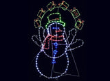 5FT Fun Juggling Snowman Christmas Yard Decorations, Pre-lit 2D Animated Snowman with 358 LED 36893514