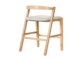 Balmain Indoor Rubberwood Barstool, Natural Finished and Beige Upholstery, Set of 2 N775P318294N