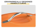Stainless Steel Handle 7.5QT Round Enameled Pot Orange Gradient 05452818