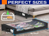 Under Bed Storage with Wheels, 2Pack Under Bed Storage Containers, Under Bed Shoe Storage Organizer, 97417438