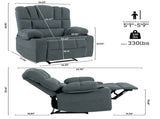 Massage Recliner Chair Sofa with Heating Vibration W1403P152415