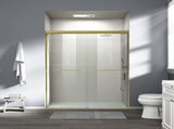 56-60 in. W x 72 in. H Double Sliding Shower Door, Semi-frameless Bathroom Sliding Door with 1/4" T5223P413101