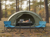 Black 28" Foldable Camping Table with Aluminum Top, 150 lbs Capacity Portable Picnic Table with 16783081