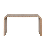 Natural Console Table, 59in Entryway Table, Curved Waterfall-style Table,Console table with W2729P263652