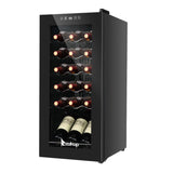 ZNTS American Standard JC-53 AC 115V /60Hz 18Bottle/1.8Cu.Ft/52L/ Compressor Wine Cabinet Black 07940090