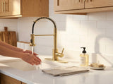 Kitchen Faucet with Pull Down Sprayer Industrial 1 Handle 1 Hole Or 3 Hole Faucet for Farmhouse 80026152