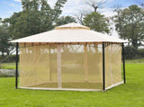 10ft x 10ft Outdoor Patio Gazebo Canopy Tent Beige 33119017