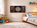 Ready-to-Play Dartboard and Cabinet Set, Official Size Dartboard Cabinet, Perfect for Cricket Games 44866223