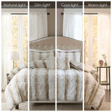 King 4PC Faux Fur Comforter Set B03597021
