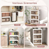 Stackable Storage Boxes Bins with Lockable Casters 25.5" x 16 x 43.5 12927087
