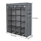 Portable Closet Organizer Storage, Wardrobe Closet with Non-Woven Fabric 14 Shelves, Easy to 59619939