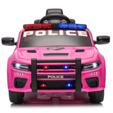 ZNTS Licensed Dodge Charger,12v Kids ride on police car W/Parents Remote Control,anti-collision W1396P172630