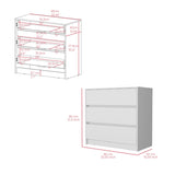 Dresser Maldus, Three Drawers, White Finish B092122831