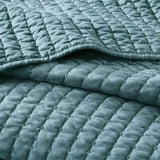3 Piece Quilt Set Teal King/Cal King B035129044