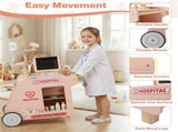 Wooden Doctor Playset for Kids Pretend Play Doctor Kit with Cart Gift for Toddlers Boys Girls Aged 89232646