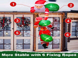8 Foot Giant Inflatable Santa with 6 LED Lights - 3 Santa Designs 3 "Merry Christmas" Signs, Quick 52468426