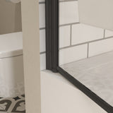 Bath tub Pivot shower screen, with 1/4" tempered glass and towel bar 3458 finished Matte Black W2122P297405