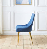 Fabric Dining Chairs Set of 2, Upholstered Armless Accent Chairs, Classical Appearance and Stainless W1241119373