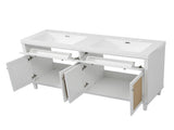 60 Inch Bathroom Vanity with Double Sink , Large Storage Space with 2 Tip-Out Trays / 50396601