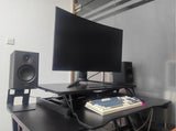 32 Inch Desk Converter, Height Adjustable Sit to Stand Riser, Dual Monitor and Laptop Workstation W2641P192319